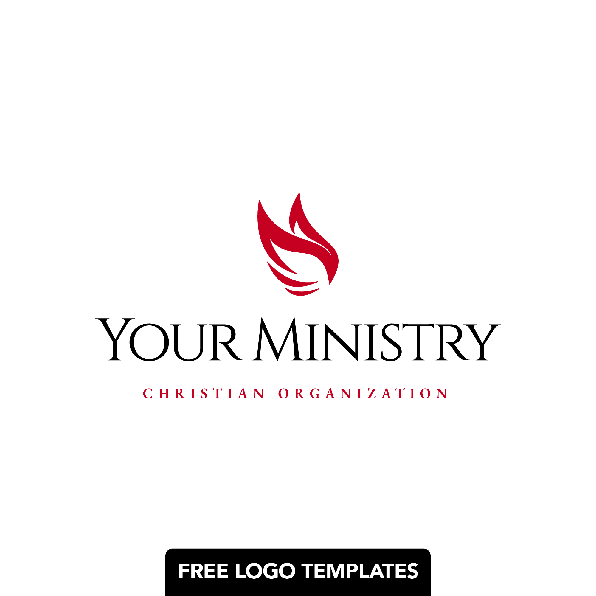 Free Logo Templates: Church Ministry Readymade Template | Photoshop (PSD) and Illustrator (AI) Files Provided